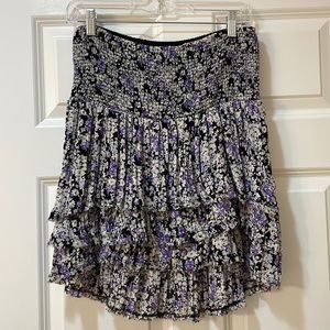 Free People size M smocked pull-on floral skirt
